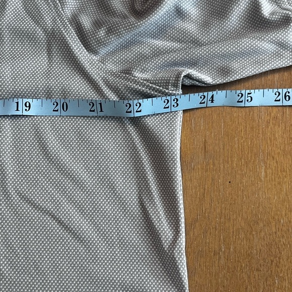 Johnston Murphy Shirt Mens L Grey Micro Gingham Performance Polo S/S - Picture 5 of 8